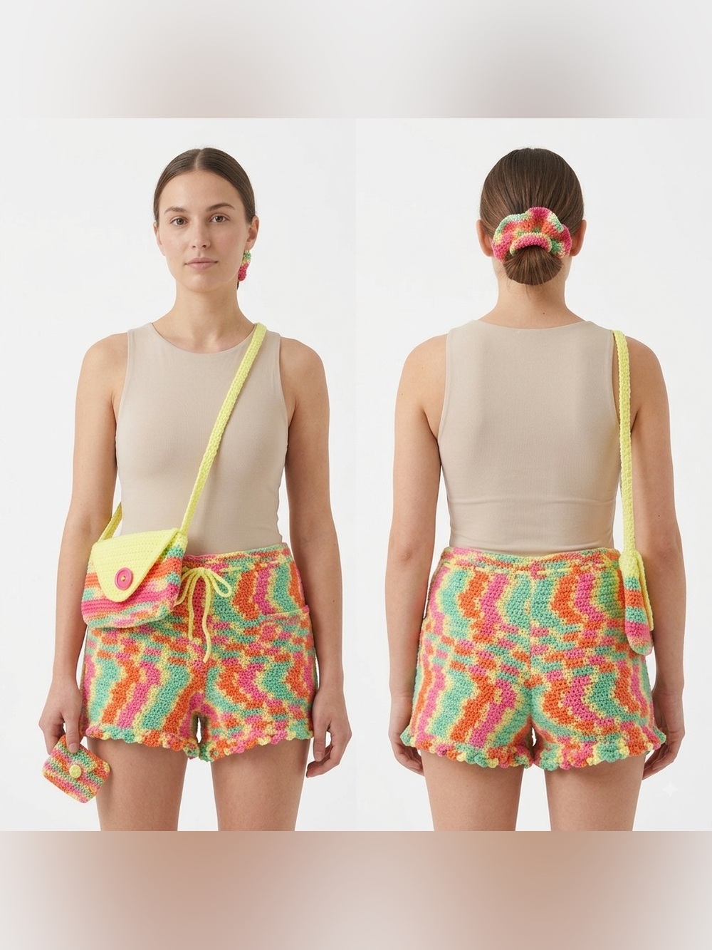 4-Piece Handmade Crochet Festival Set